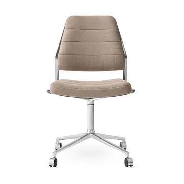 Vipp454 Swivel chair kontorsstol med hjul - Tide dark sand-polished aluminium - Vipp