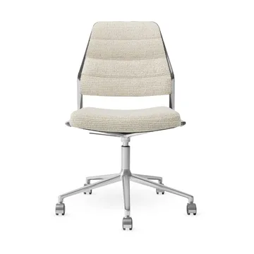 Vipp454+ Swivel chair kontorsstol med hjul - Wavy-polished aluminium - Vipp