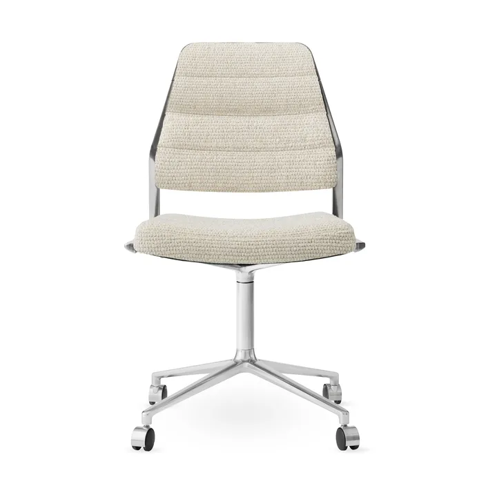 Vipp454 Swivel chair kontorsstol med hjul - Wavy-polished aluminium - Vipp