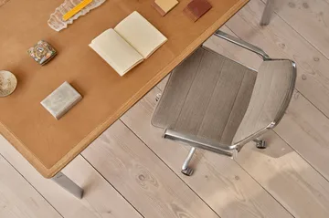 Vipp455 Swivel chair kontorsstol med hjul - Camel leather-polished aluminium - Vipp
