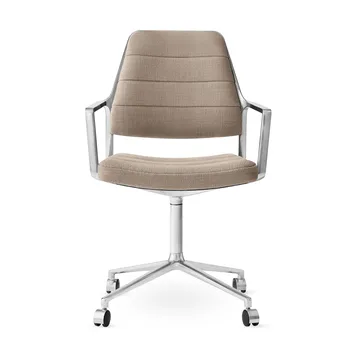 Vipp455 Swivel chair kontorsstol med hjul - Tide dark sand-polished aluminium - Vipp