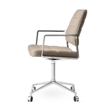 Vipp455 Swivel chair kontorsstol med hjul - Tide dark sand-polished aluminium - Vipp