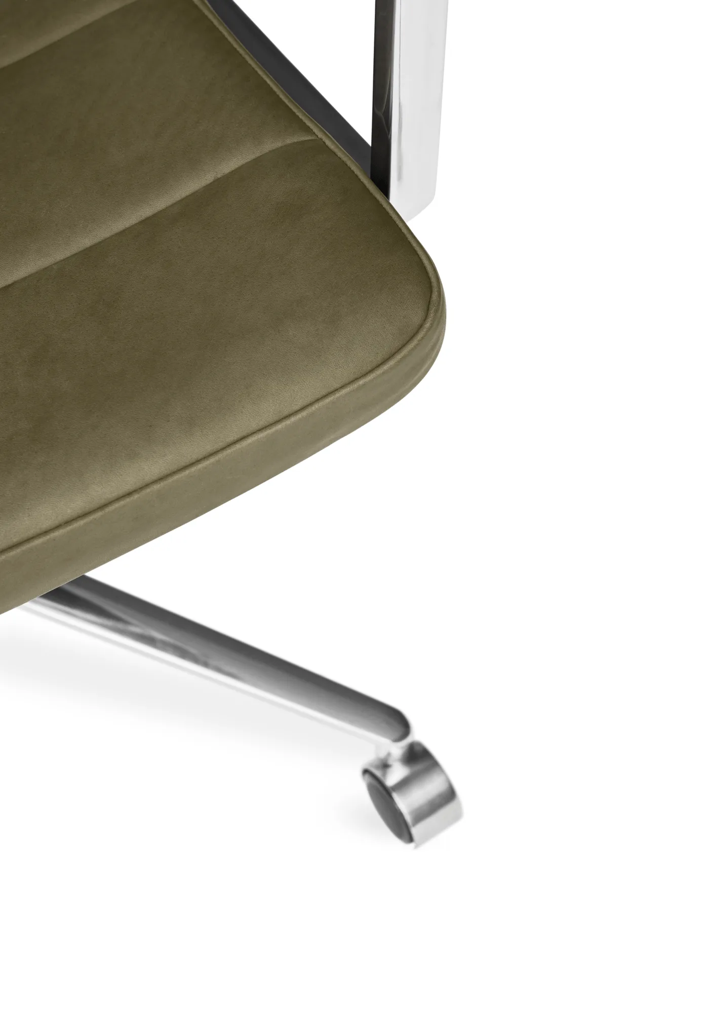 Vipp455 Swivel chair kontorsstol med hjul, Tide dark sand-polished aluminium Vipp
