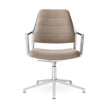 Vipp455+ Swivel chair kontorsstol - Tide dark sand-polished aluminium - Vipp