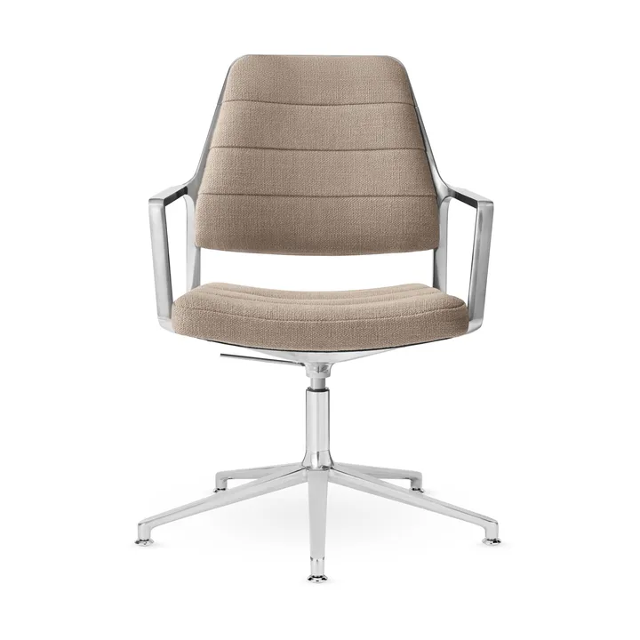 Vipp455+ Swivel chair kontorsstol - Tide dark sand-polished aluminium - Vipp