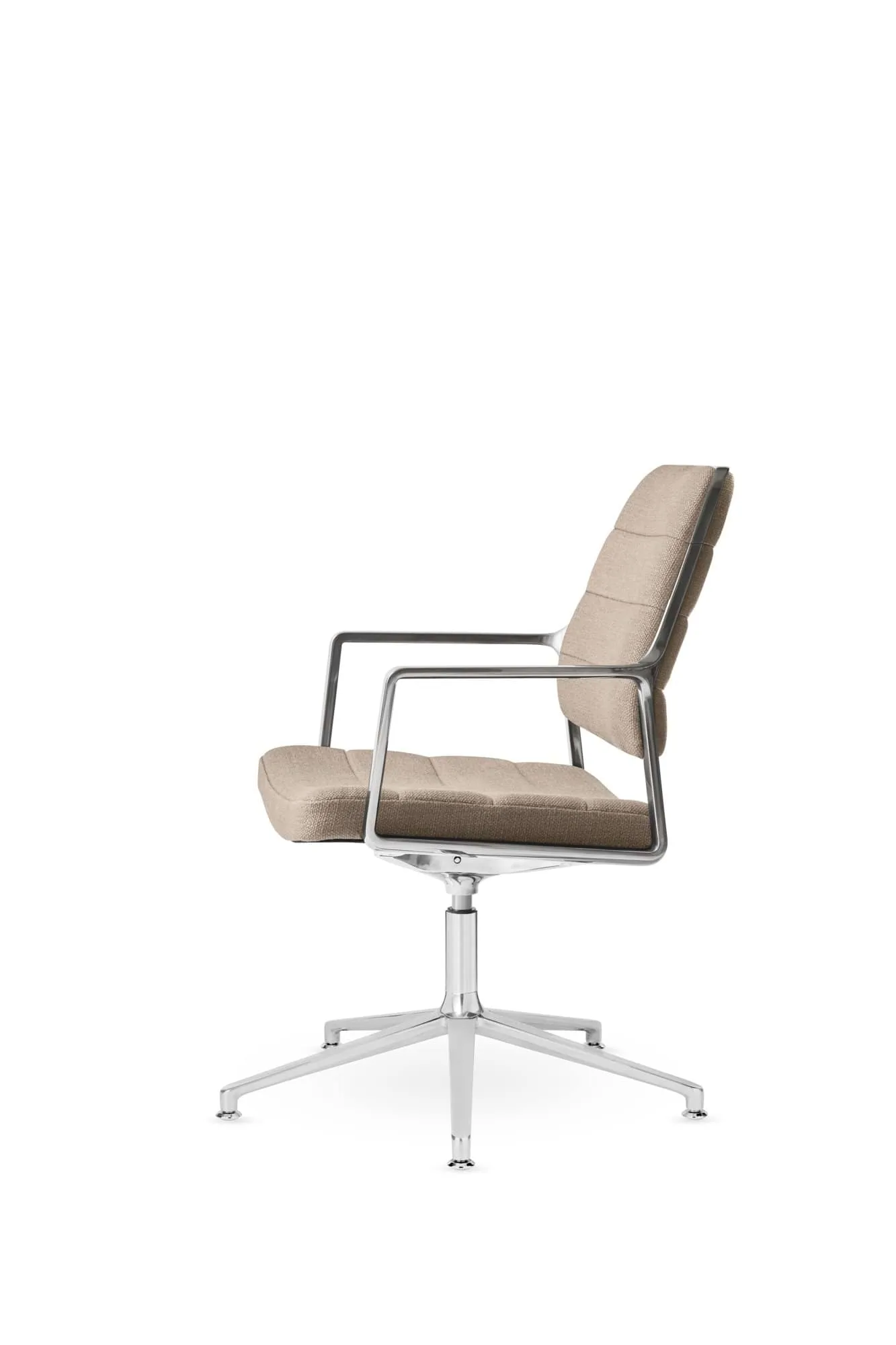 Vipp455+ Swivel chair kontorsstol, Tide dark sand-polished aluminium Vipp