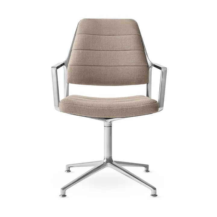 Vipp455 Swivel chair kontorsstol - Tide dark sand-polished aluminium - Vipp