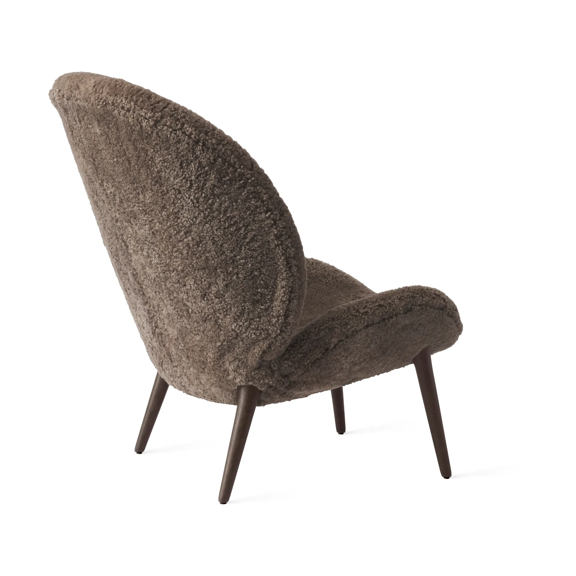 Vipp469 Lodge loungefåtölj low back, Curly 07 umber-dark oak Vipp