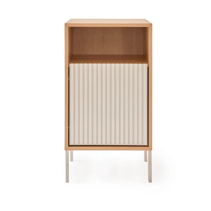 Vipp672 sängbord - Ljus ek-ljus aluminium, 31,5x60x38 cm - Vipp