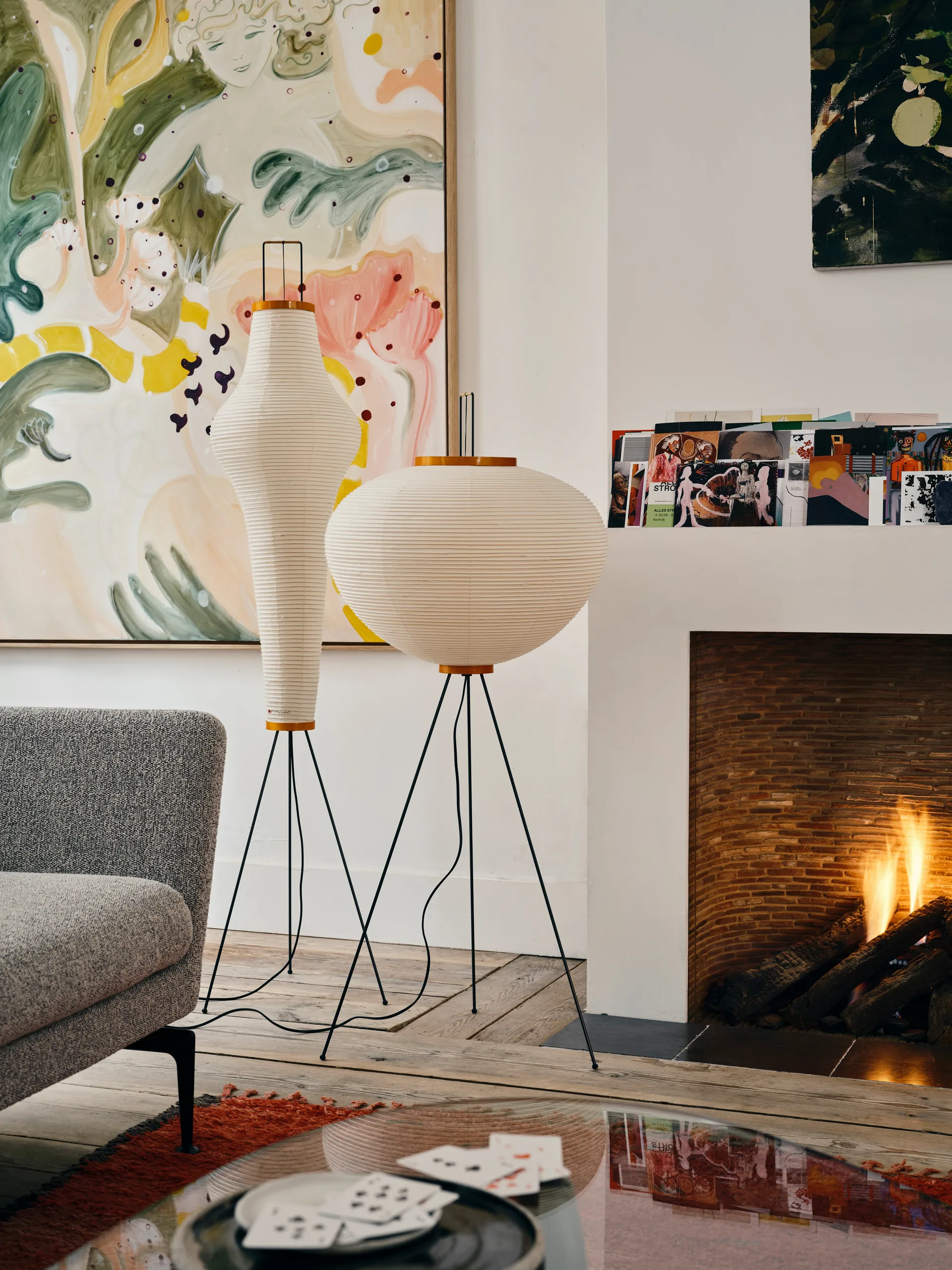 Akari 14A golvlampa 158 cm, Vit Vitra