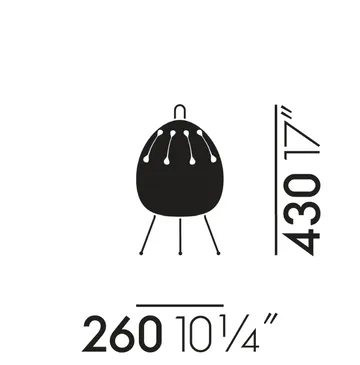 Akari 1AD bordslampa - vit - Vitra