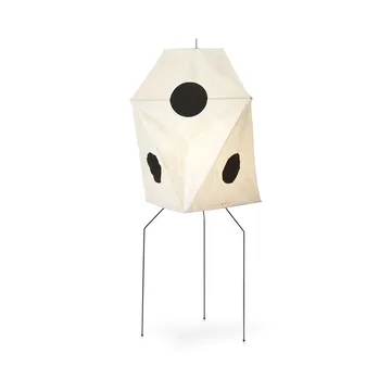 Akari UF3-Q golvlampa - vit/svart, shojipapper - Vitra
