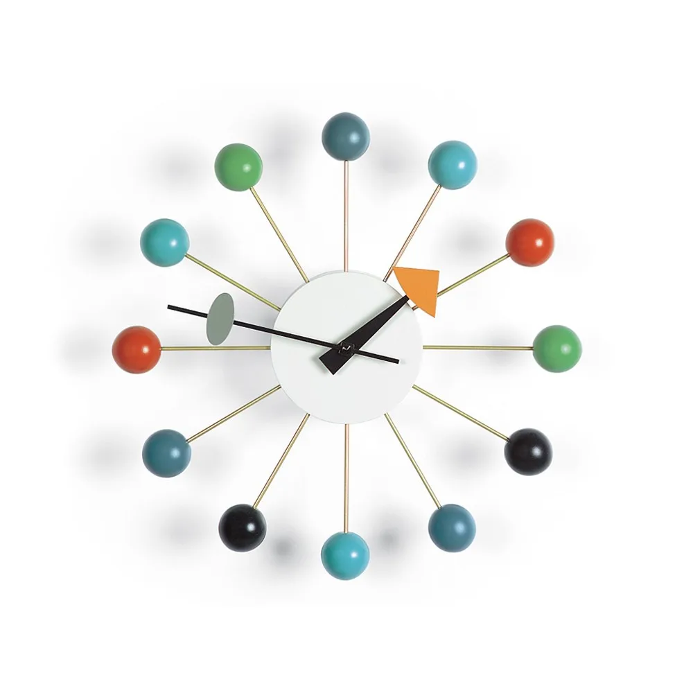 Ball Clock väggklocka, Multifärgad Vitra