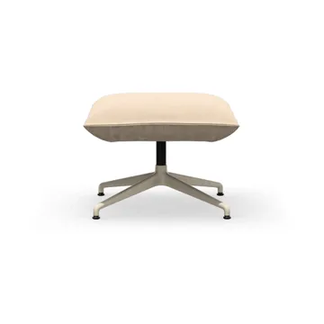 Bascule Ottoman fotpall - Iroko cream-aluminium/chalk 4-star base - Vitra
