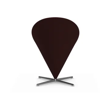 Cone Chair stol - Cento dark red melange-rostfritt stål - Vitra