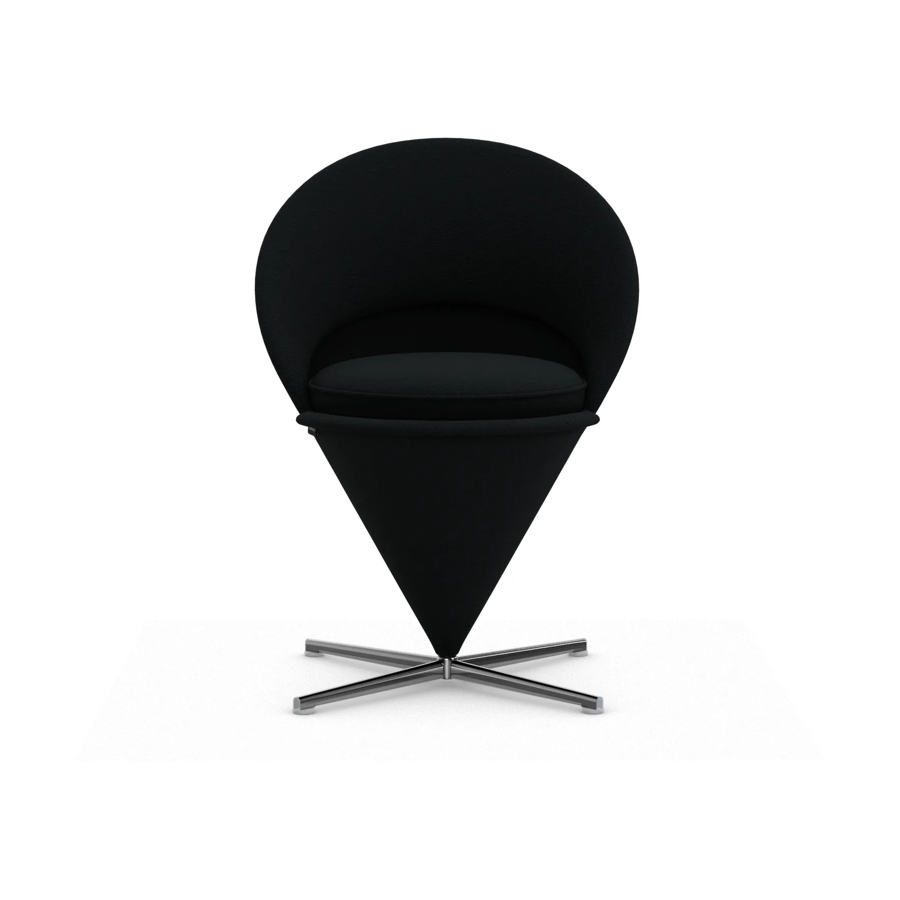 Cone Chair stol, Cento pine green/black-rostfritt stål Vitra