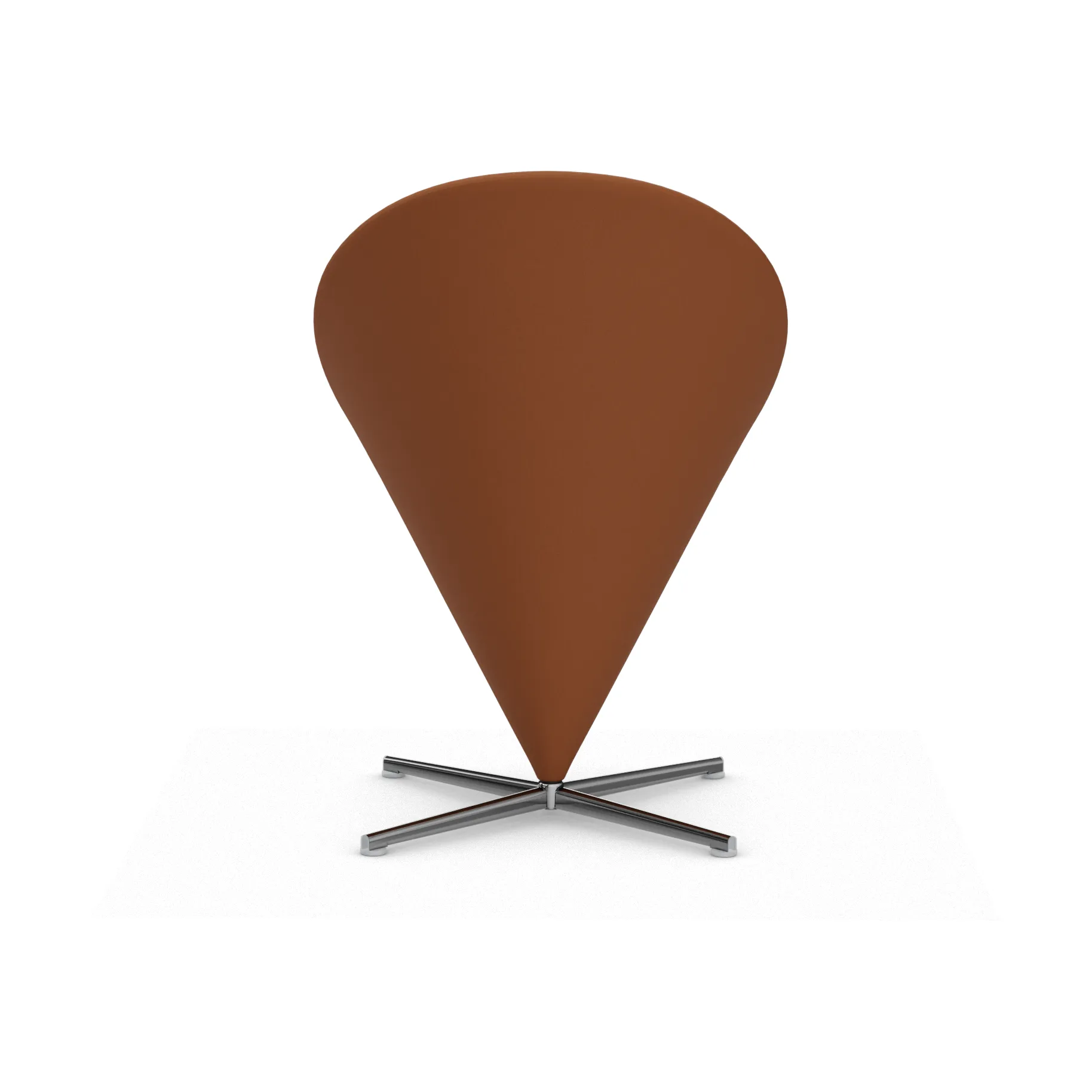 Cone Chair stol, Leather premium F cognac-rostfritt stål Vitra