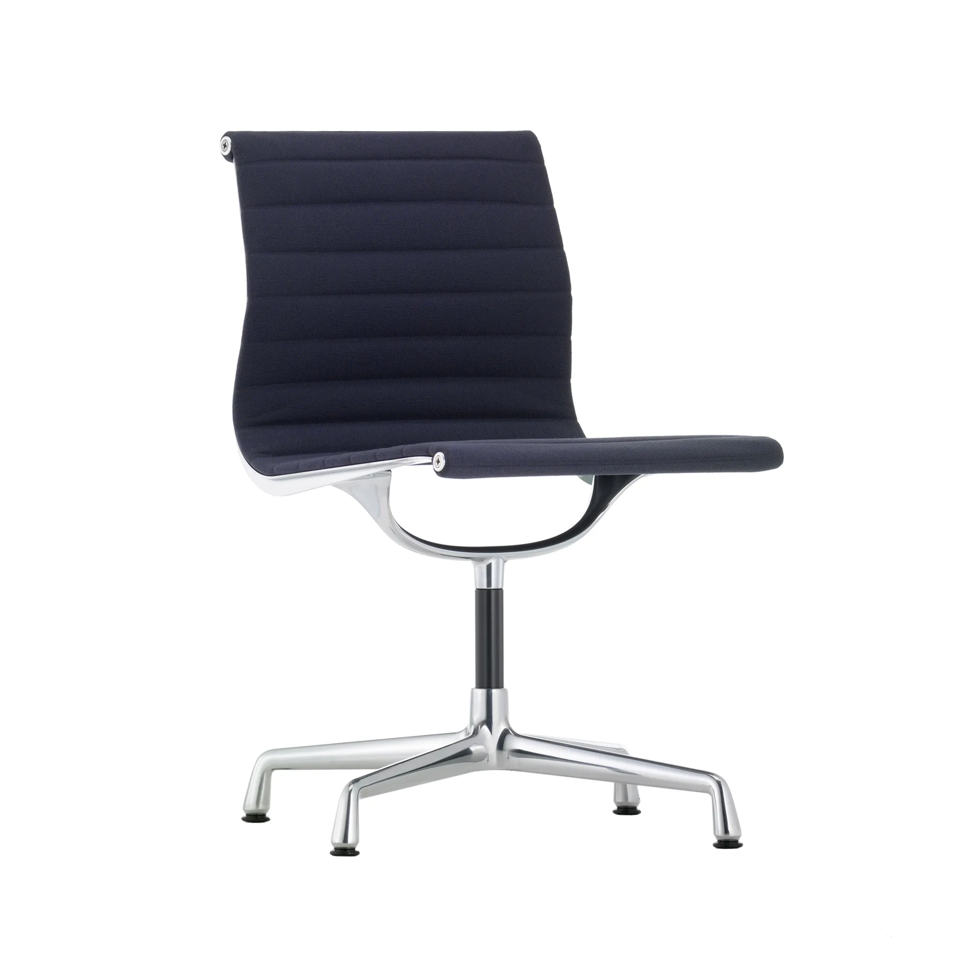 EA 101 stol polerad aluminium, Hopsak 75 dark blue-Moor brown Vitra