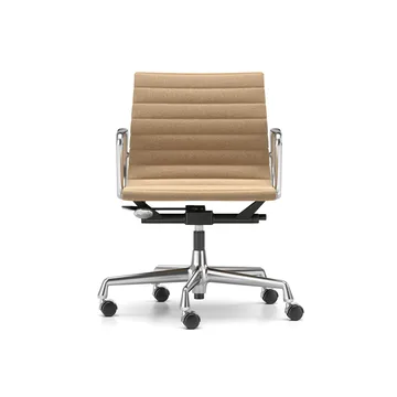 EA 118 stol höj- och sänkbar polerat krom - Cosy Papyrus mjuka hjul broms - Vitra