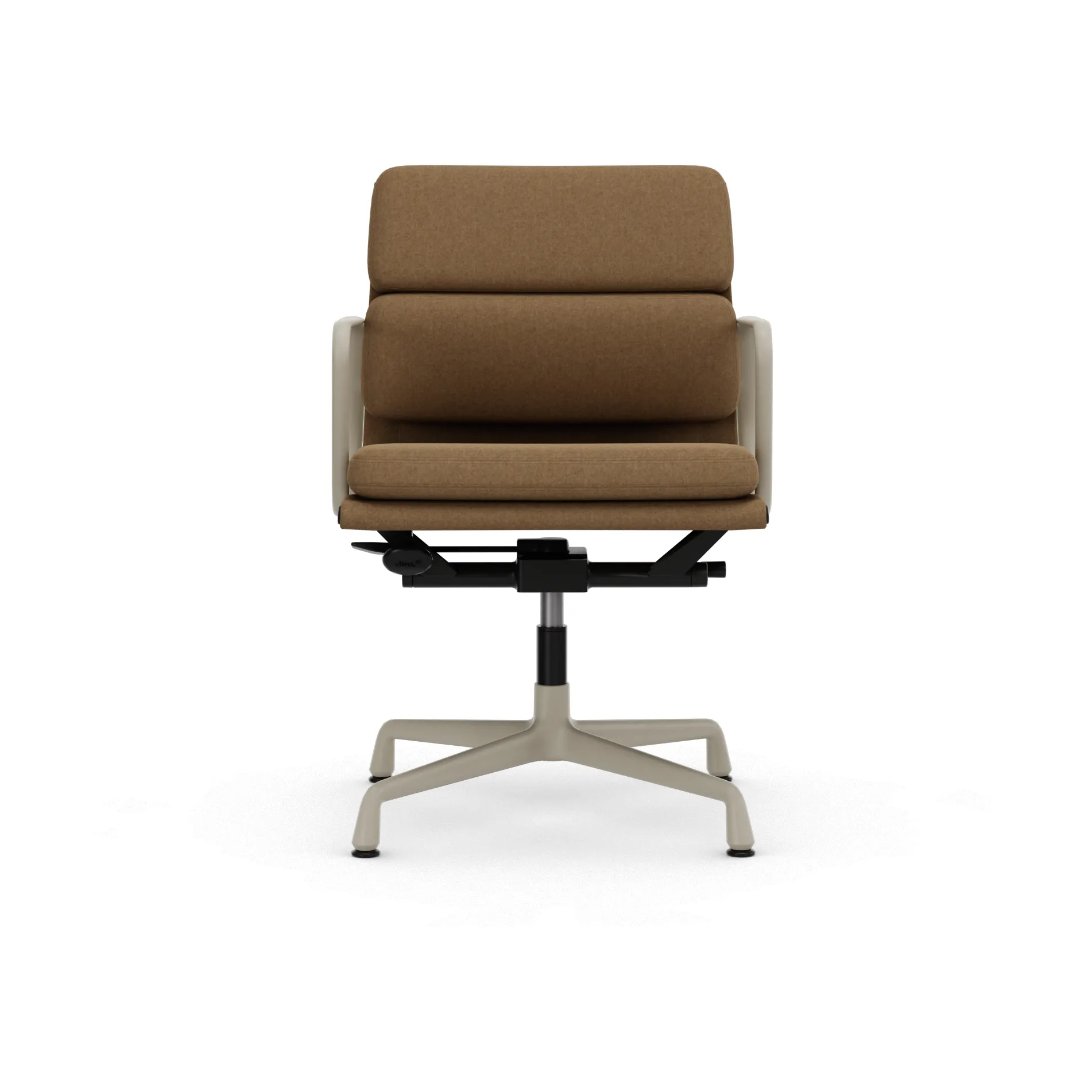 EA 231 Soft Pad Chair kontorsstol felt glides, 13 papyrus-37 chalk powder coated Vitra