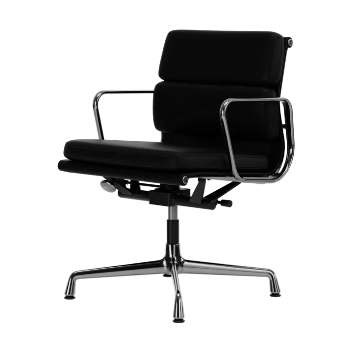 EA 231 Soft Pad Chair kontorsstol felt glides - 66 nero leather L20-chrome - Vitra
