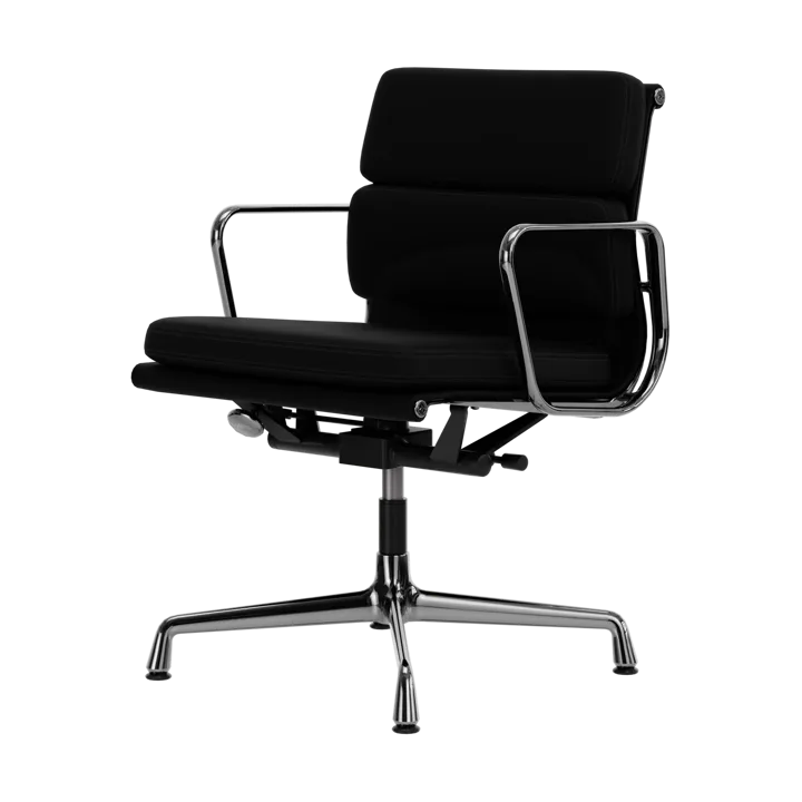 EA 231 Soft Pad Chair kontorsstol felt glides - 66 nero leather L50-chrome - Vitra