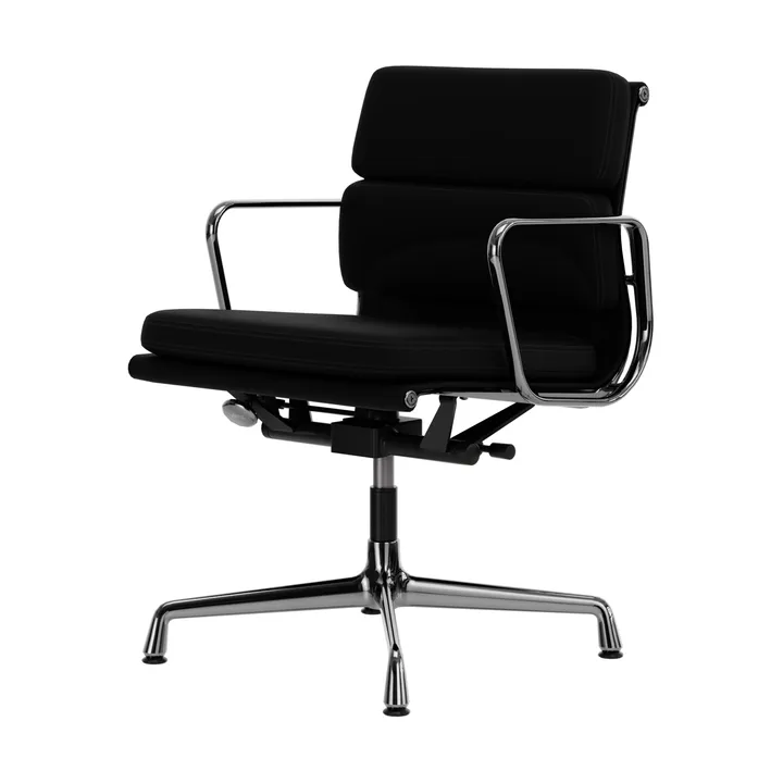 EA 231 Soft Pad Chair kontorsstol felt glides - 66 nero leather L50-polished - Vitra