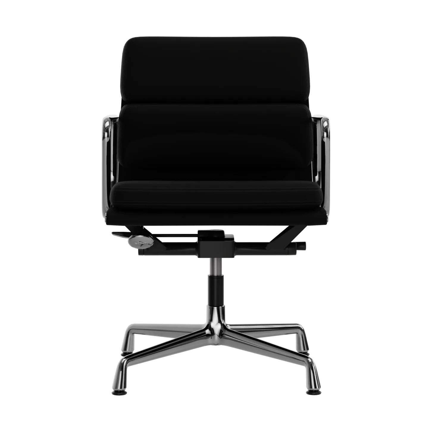EA 231 Soft Pad Chair kontorsstol felt glides, 66 nero leather L50-polished Vitra