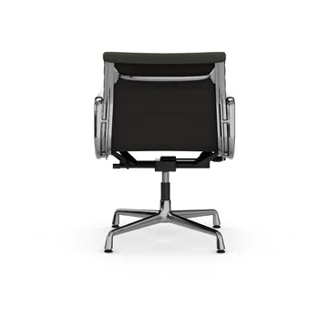 EA132 Aluminium Chair kontorsstol felt glides - 61 umbra grey leather L50-chrome - Vitra