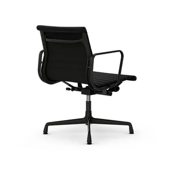 EA132 Aluminium Chair kontorsstol felt glides - 66 nero leather L20-deep black - Vitra