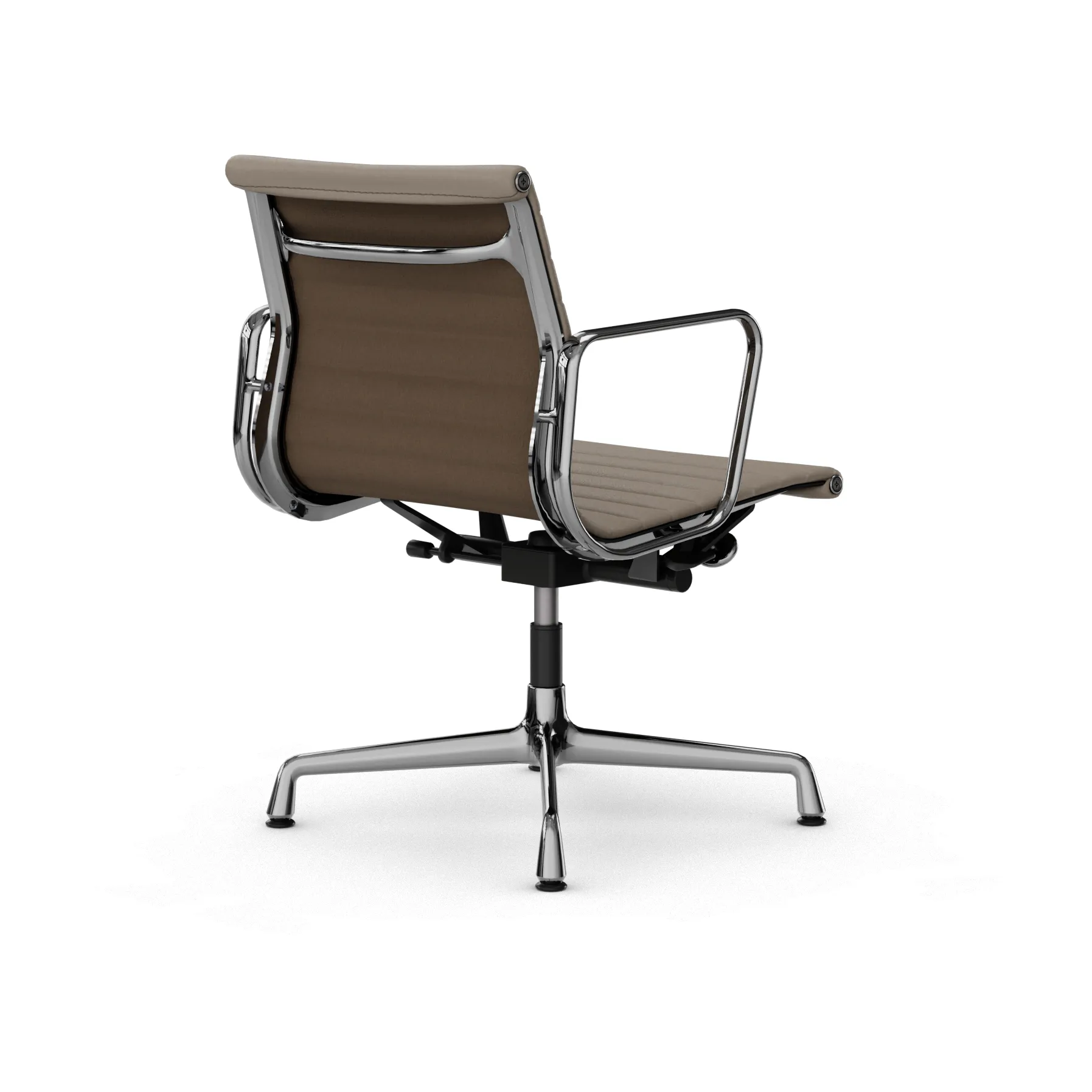 EA132 Aluminium Chair kontorsstol felt glides, 71 sand leather L20-polished Vitra