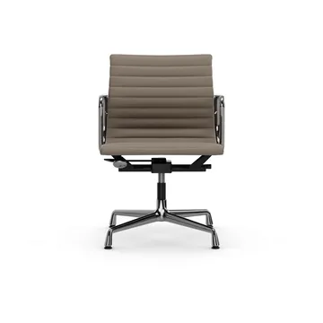 EA132 Aluminium Chair kontorsstol felt glides - 71 sand leather L20-polished - Vitra