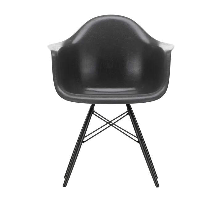 Eames Fiberglass Armchair DAW karmstol - Elephant hide grey-black maple - Vitra