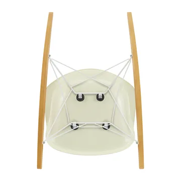 Eames fiberglass armchair RAR gungstol lönnmedar - Parchment-Chrome - Vitra
