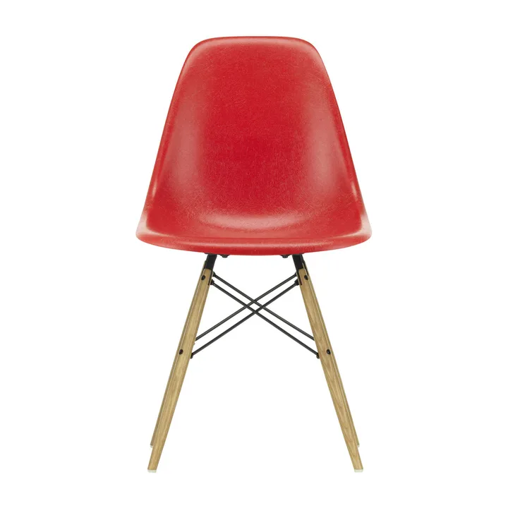 Eames Fiberglass Chairs DSW stol - classic red, askben - Vitra