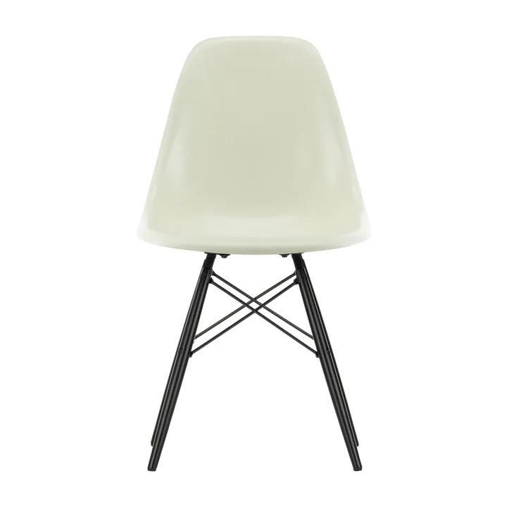 Eames Fiberglass Chairs DSW stol - Parchment-svartbetsade lönnben - Vitra