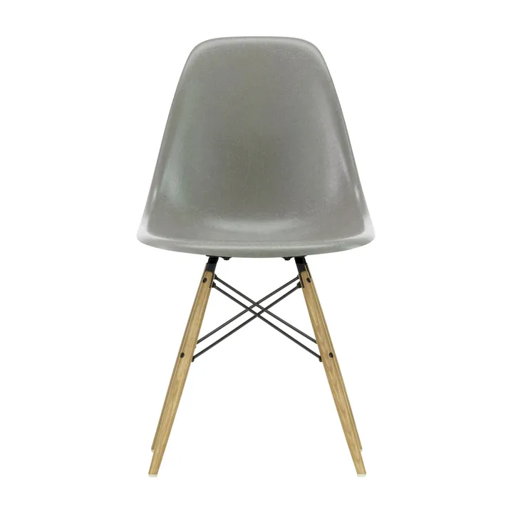 Eames Fiberglass Chairs DSW stol - raw umber, askben - Vitra
