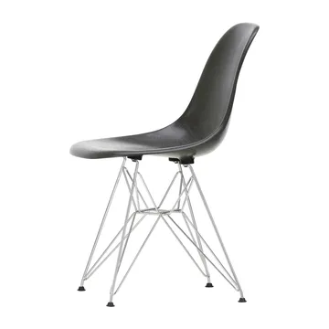 Eames Fiberglass Side Chair DSR stol - Elephant hide grey-Chrome - Vitra