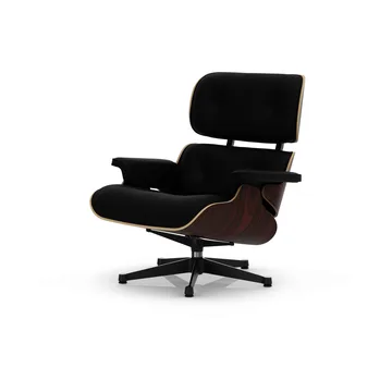 Eames Lounge Chair Classic Dimensions - 66 Nero-05 santos palisander-pol. steel-black - Vitra
