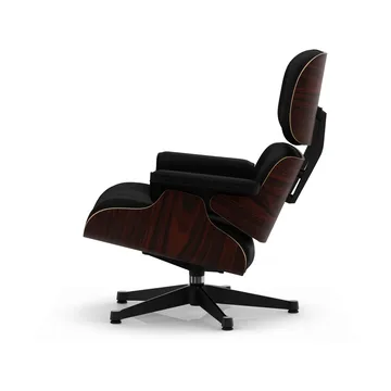 Eames Lounge Chair Classic Dimensions - 66 Nero-05 santos palisander-pol. steel-black - Vitra