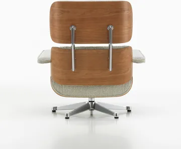 Eames Lounge Chair new dimension polerad krom - Cream/sand-american cherry - Vitra