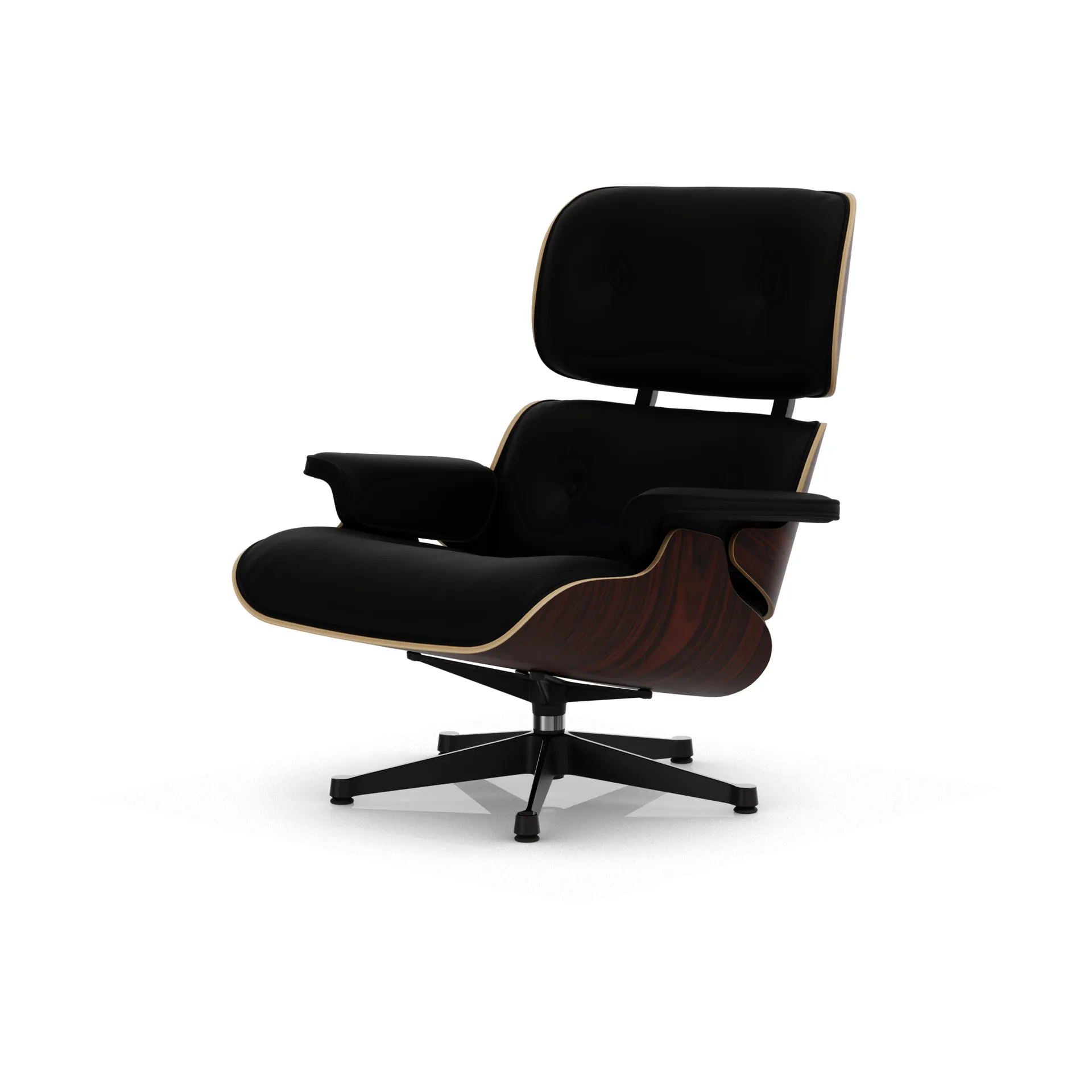 Eames Lounge Chair New Dimensions, 66 Nero-05 santos palisander-pol. steel-black Vitra