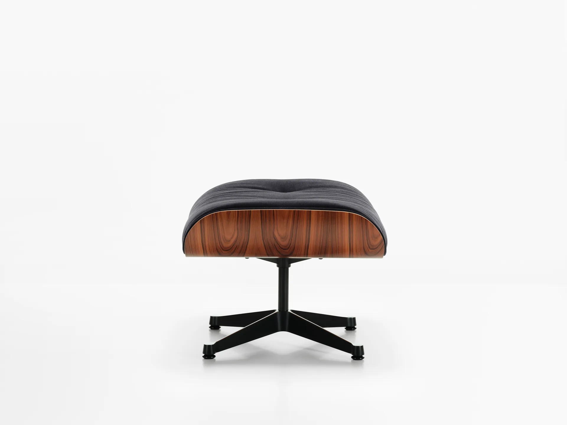 Eames Lounge Chair & Ottoman new dimensions, 08 Dark Anthracite-05 santos palis.-pol.steel-black Vitra