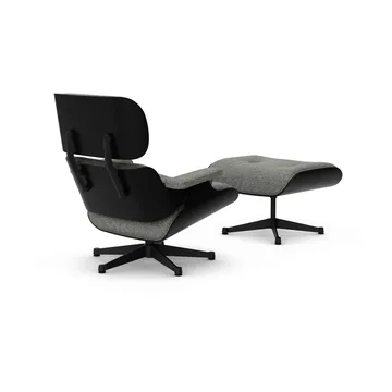 Eames Lounge Chair & Ottoman new dimensions - 10 Salt'n pepper-27 chestnut black-black steel - Vitra