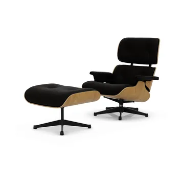 Eames Lounge Chair & Ottoman new dimensions - 11 Anthracite-26 chestnut-pol. steel-black - Vitra