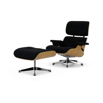 Eames Lounge Chair & Ottoman new dimensions - 11 Anthracite-26 chestnut-pol. steel - Vitra
