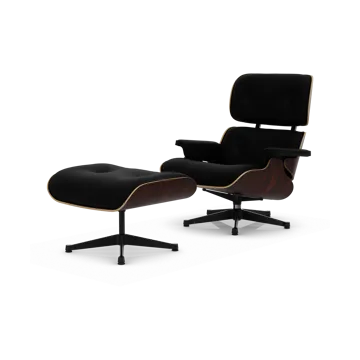 Eames Lounge Chair & Ottoman new dimensions - 66 Nero-05 santos palisander-pol. steel-black - Vitra