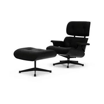 Eames Lounge Chair & Ottoman new dimensions - 66 Nero-27 chestnut black-pol. steel-black - Vitra