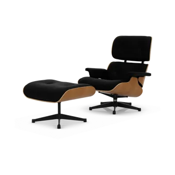 Eames Lounge Chair & Ottoman new dimensions - 66 Nero-28 cherry natural-pol. steel-black - Vitra