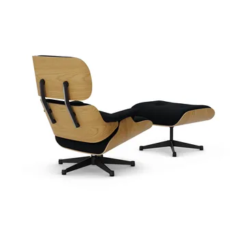 Eames Lounge Chair & Ottoman new dimensions - 68 Chocolate-26 chestnut natural-pol. steel-black - Vitra